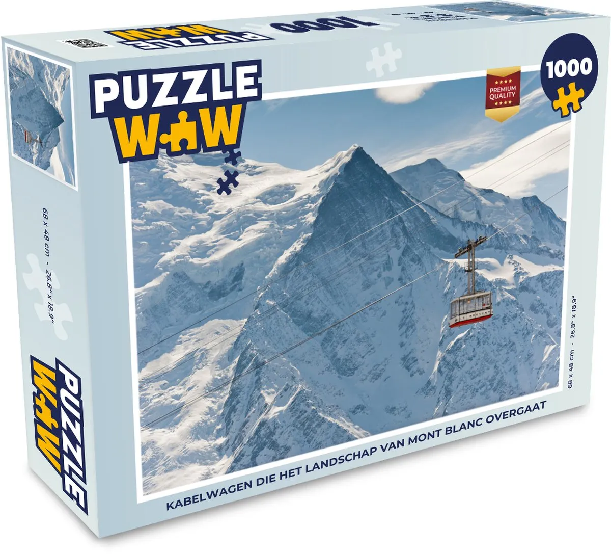 PuzzleWow Mont Blanc Legpuzzel 1000 Stuks