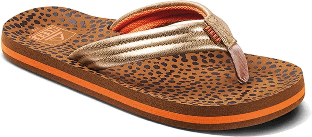 Reef Kids Ahiwild Teenslipper 37 - Bruin/Goud - afbeelding 2 van 6