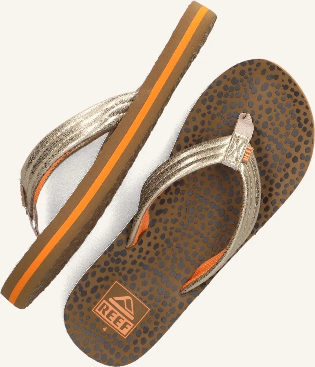 Reef Kids Ahiwild Teenslipper 37 - Bruin/Goud - afbeelding 4 van 6