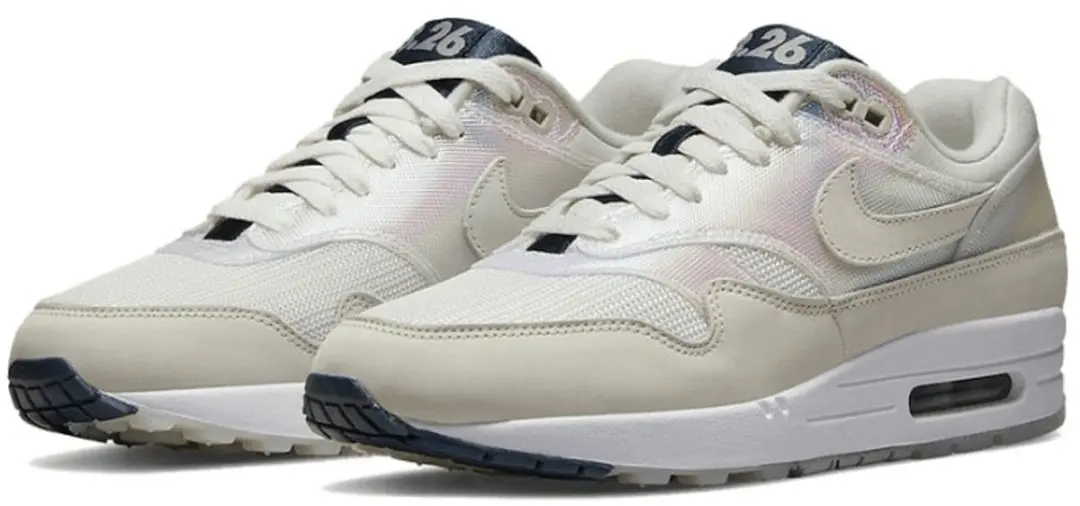 Nike Air Max 1 Dames - 40 - Off White/Zwart/Lichtroze - afbeelding 3 van 6