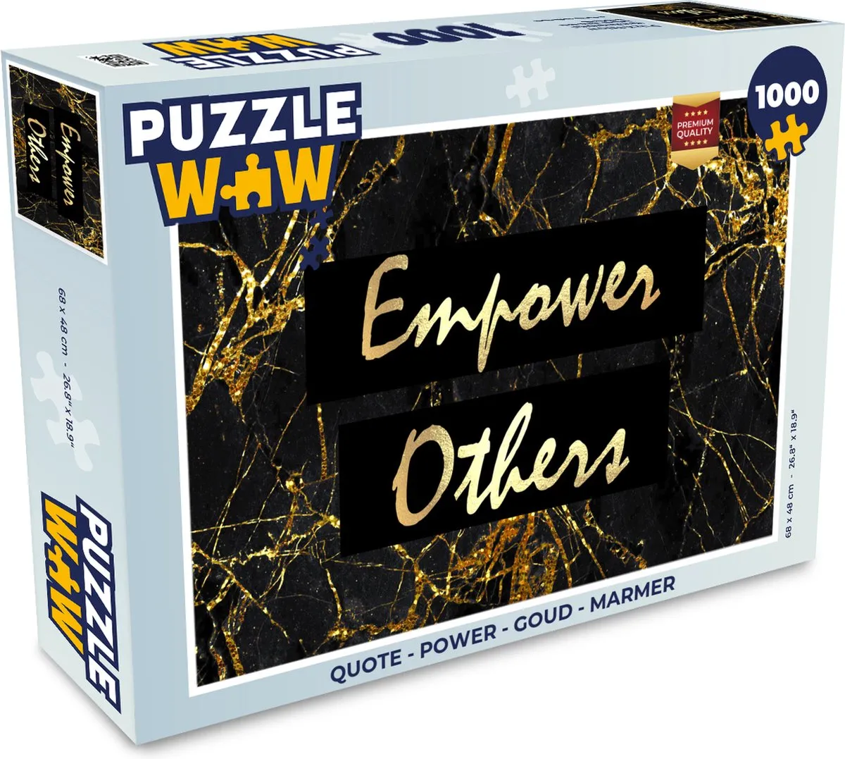 PuzzleWow Quote Power Legpuzzel 1000 Stuks
