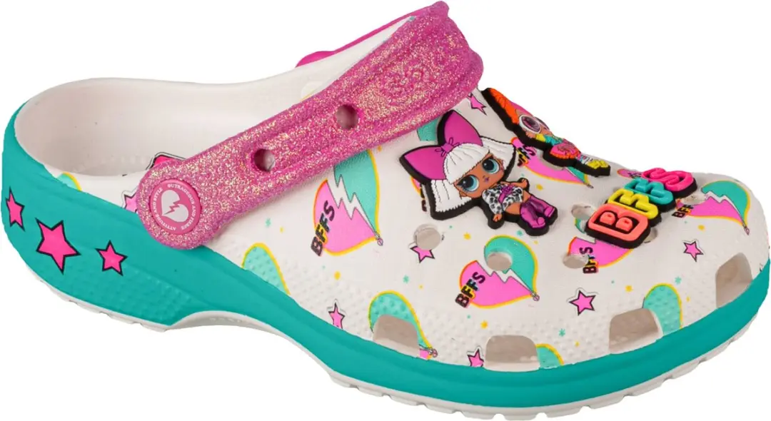 Crocs LOL Surprise BFF Girls Classic Clog 209466-100, voor meisje, Wit, Slippers