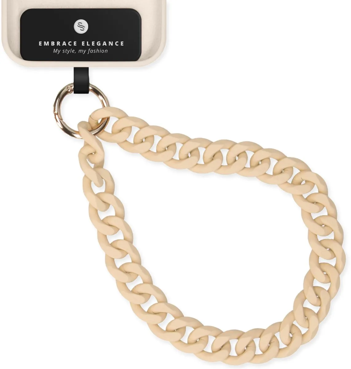 Selencia Universeel Polsbandje Telefoonkoord Beige