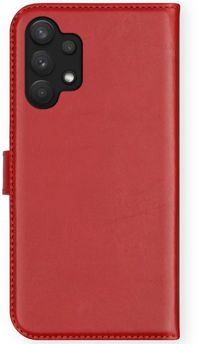 Selencia Hoesje Samsung Galaxy A32 4G - Rood Lederen Bookcase