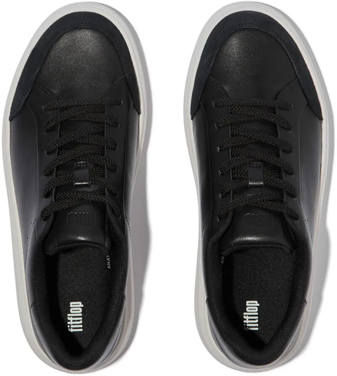 FitFlop RTG Leather Suede Sneakers 42 - Zwart - afbeelding 5 van 6
