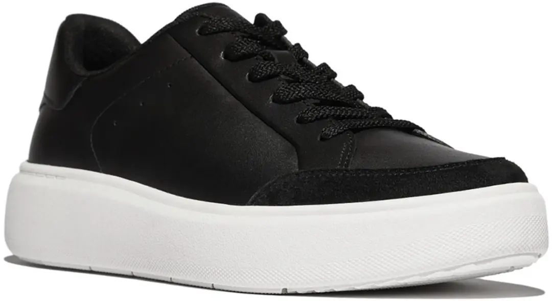 FitFlop RTG Leather Suede Sneakers 42 - Zwart - afbeelding 6 van 6