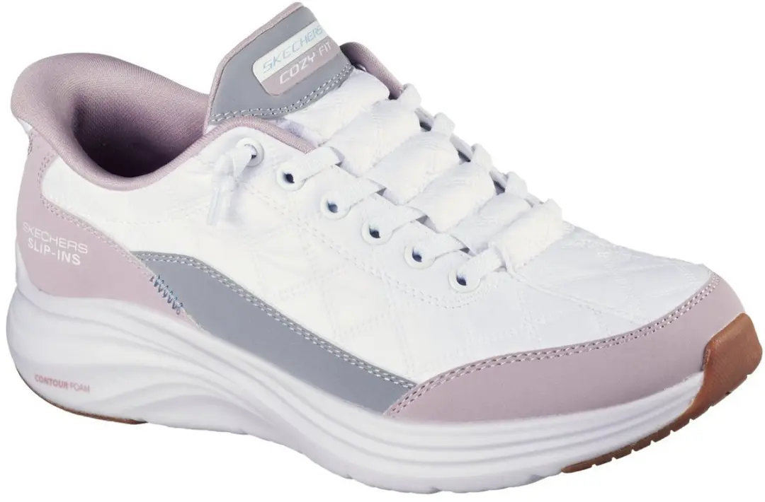 Skechers Slip-ins Cozy Fit Sneakers - Wit Suède - Maat 40 - afbeelding 3 van 6
