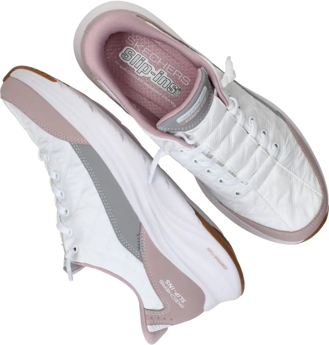 Skechers Slip-ins Cozy Fit Sneakers - Wit Suède - Maat 40 - afbeelding 6 van 6