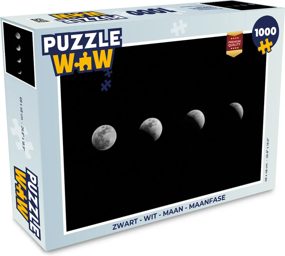 PuzzleWow Legpuzzel 1000 Stuks - Maanfase Multicolor
