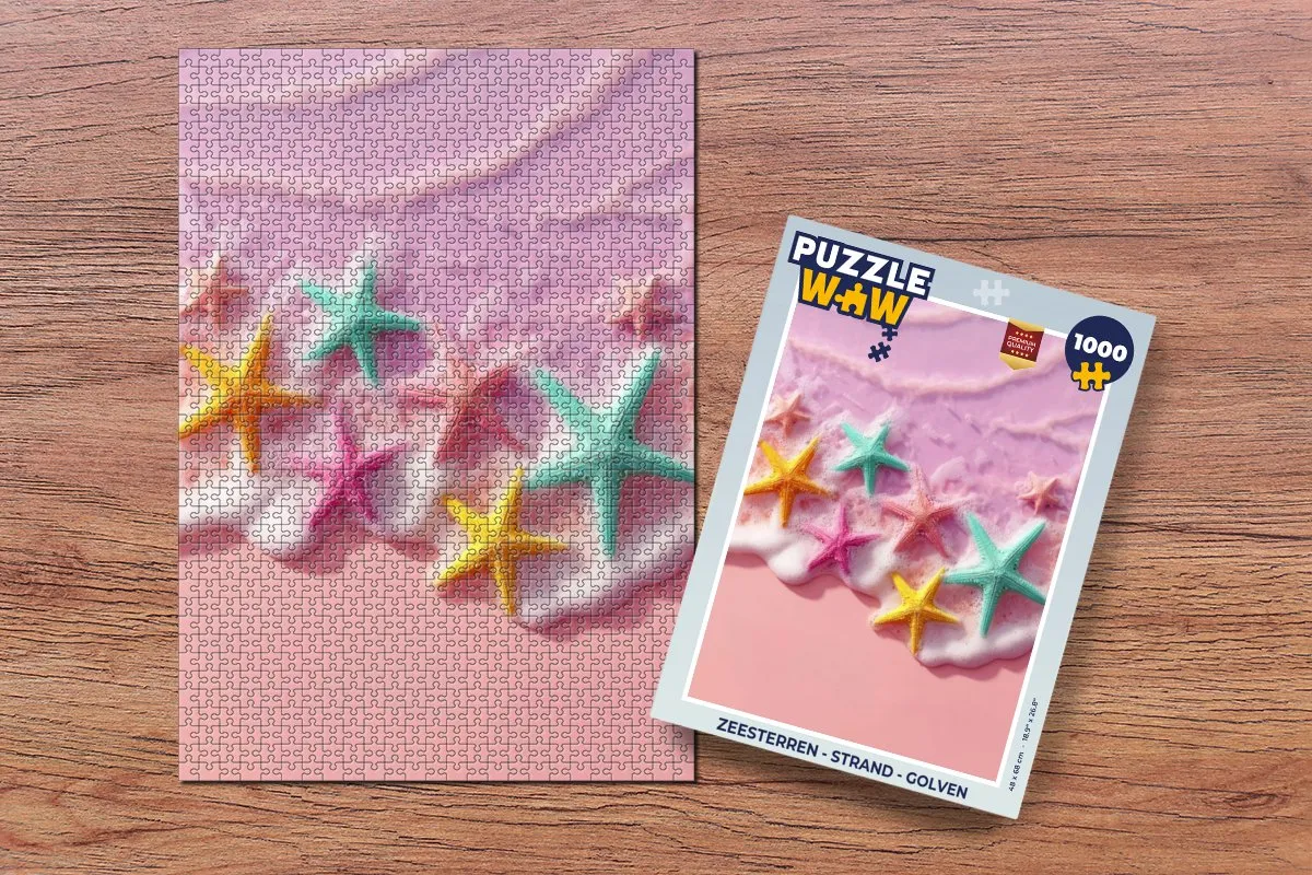 PuzzleWow Zeesterren Strand Legpuzzel 1000 Stuks