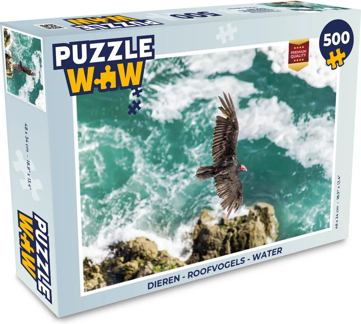 PuzzleWow Roofvogels Water Legpuzzel 500 Stuks