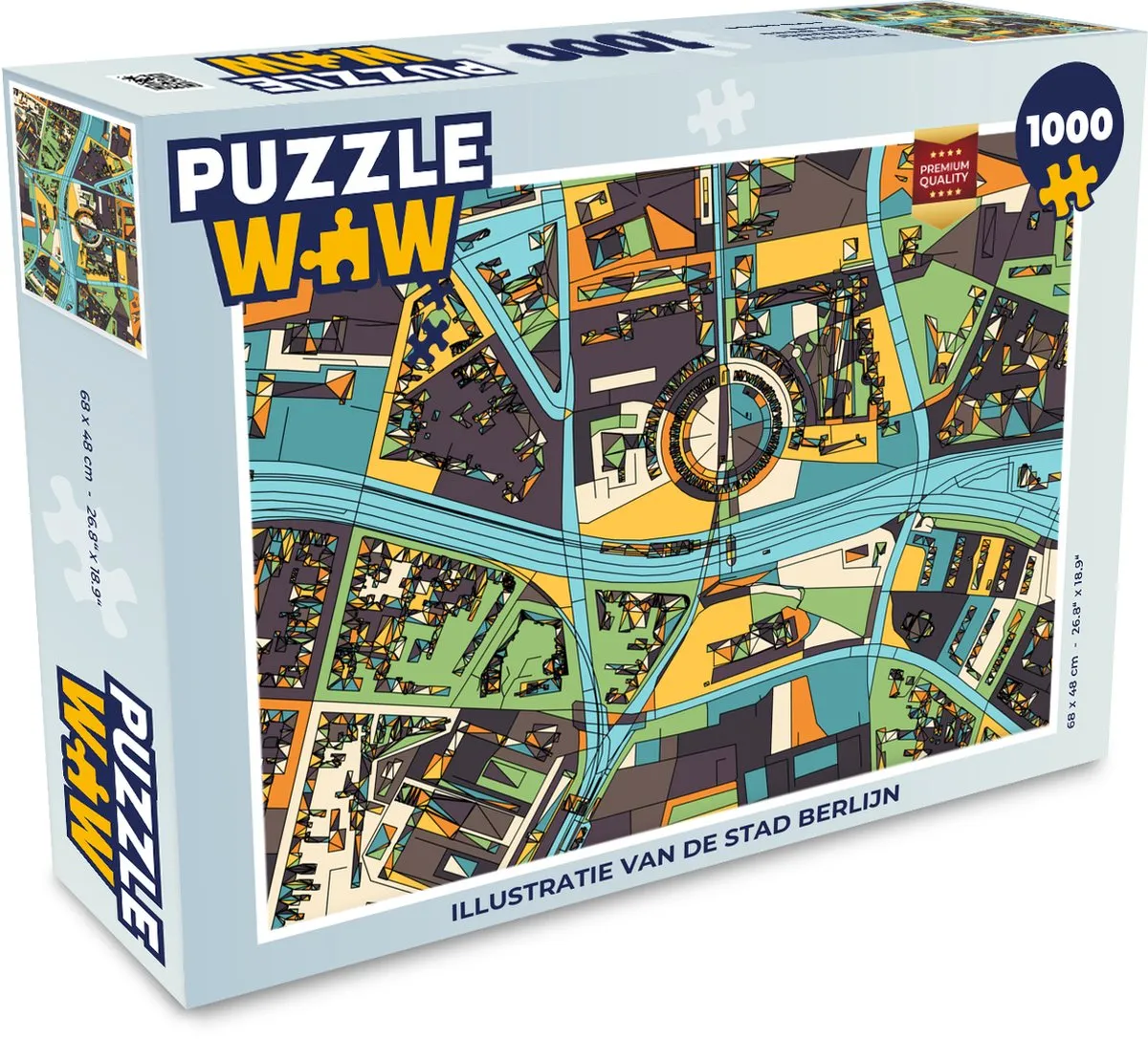 PuzzleWow Berlijn Legpuzzel 1000 Stuks - Multicolor
