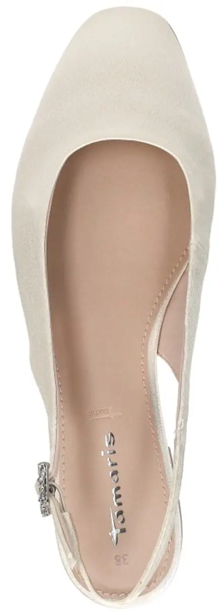 Tamaris Slingback Textiel - Wit - Maat 40 - afbeelding 4 van 6