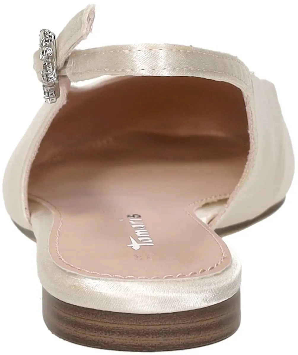 Tamaris Slingback Textiel - Wit - Maat 40 - afbeelding 6 van 6