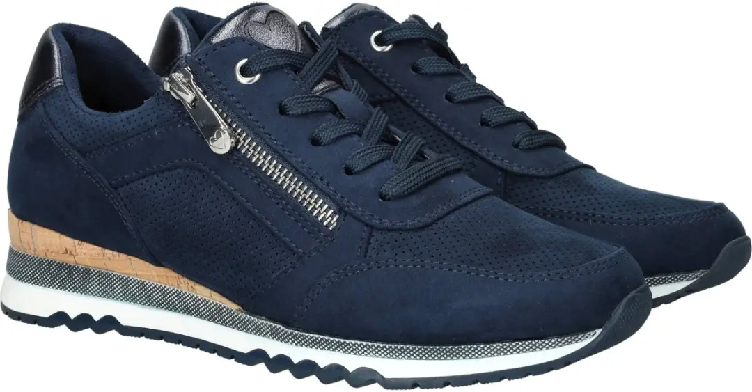 Marco Tozzi Dames Sneakers - Donkerblauw - Maat 41 - afbeelding 4 van 6