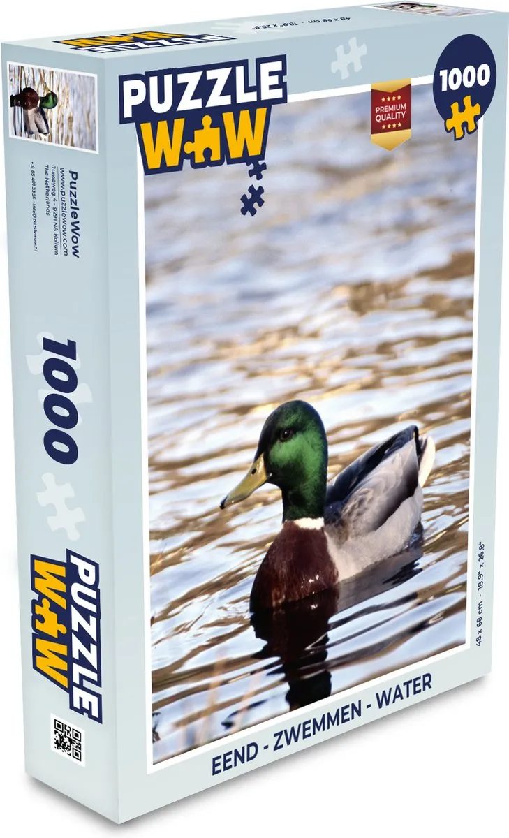 PuzzleWow Zwemmen Legpuzzel 1000 Stuks