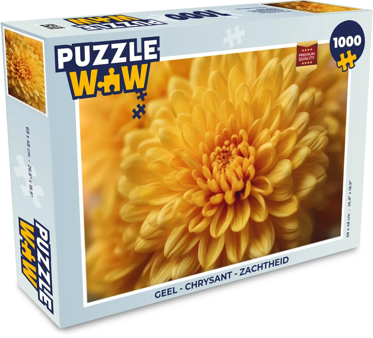 PuzzleWow Legpuzzel 1000 Stuks - Chrysant Geel
