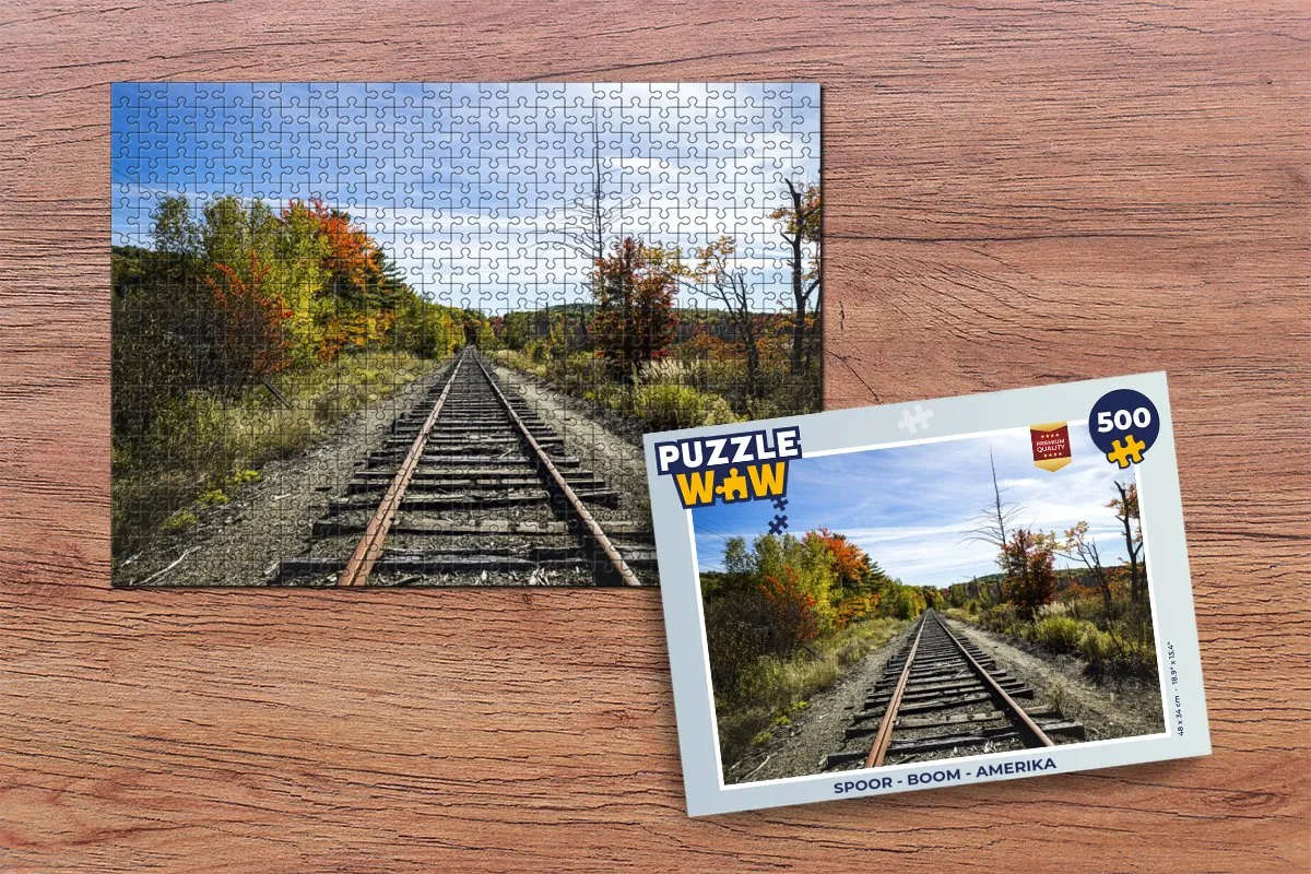 PuzzleWow Spoor Boom Amerika Legpuzzel 500 Stuks - Multicolor