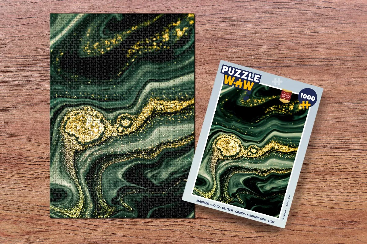 PuzzleWow Marmerlook Legpuzzel 1000 Stuks - Multicolor