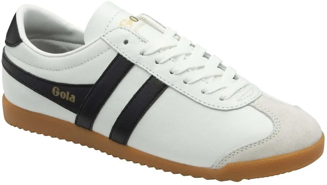 Gola Bullet CLA157 Leren Veterschoenen - 41 - Wit/Zwart/Gom