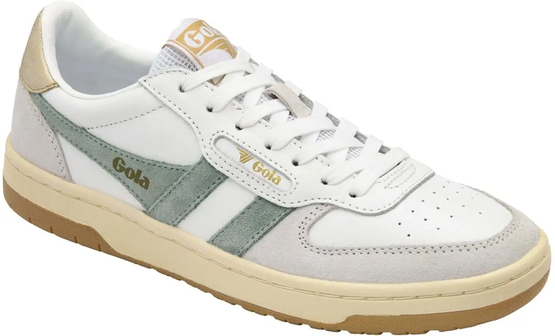 Gola Hawk Damestrainers - 38 - Wit/Green Mist/Goud