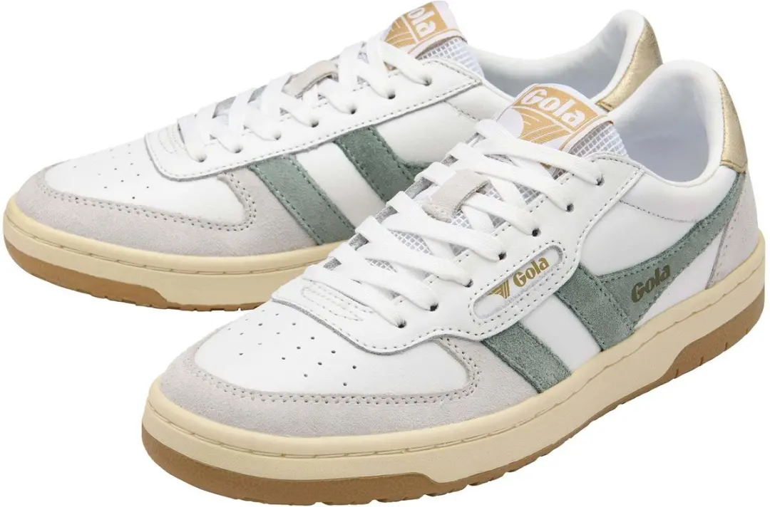 Gola Hawk Damestrainers - 38 - Wit/Green Mist/Goud