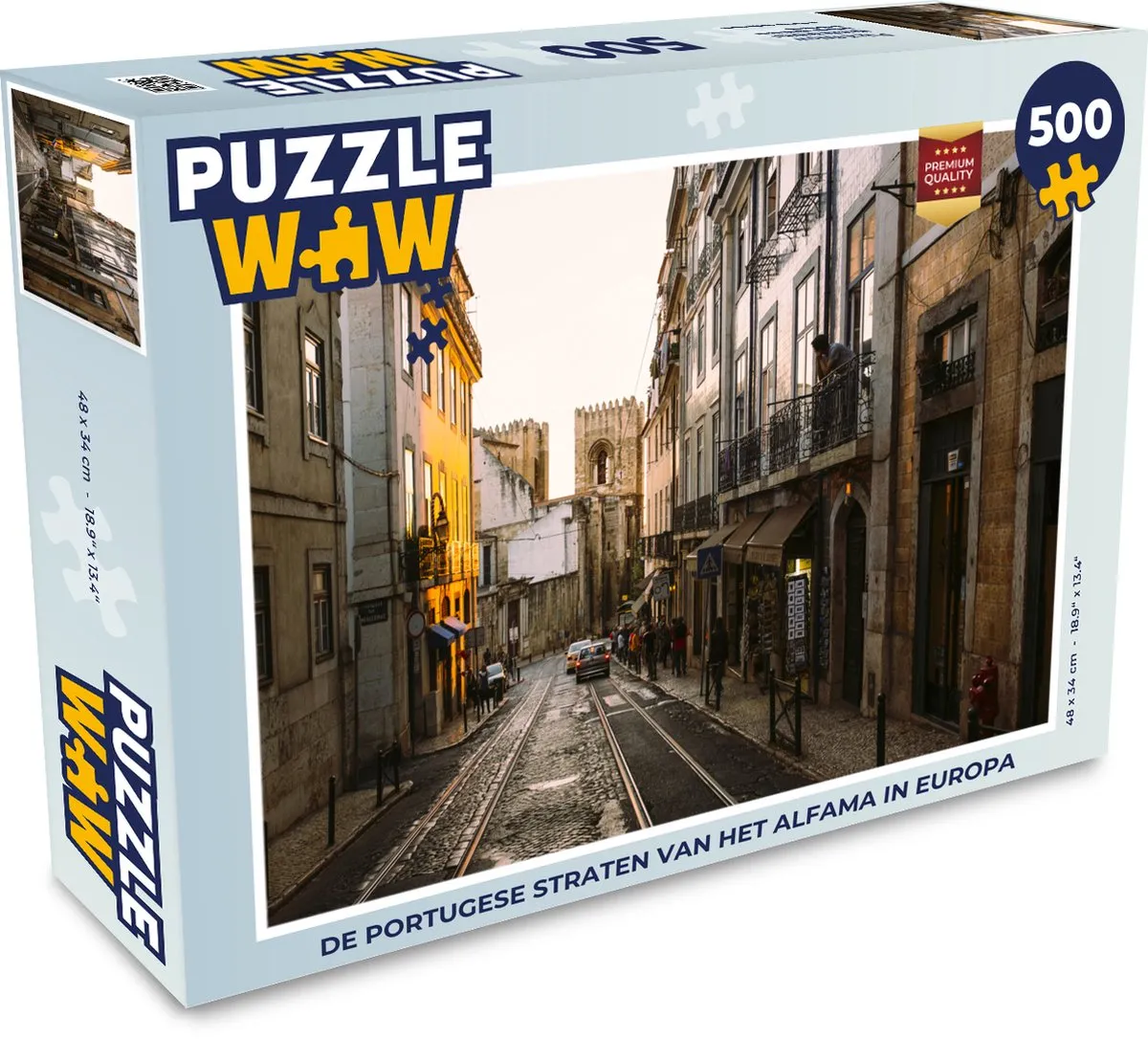 PuzzleWow Alfama Europa Legpuzzel 500 Stuks