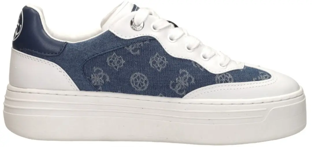 Dames Sneakers Guess Swole2 Denim Blue Jeansblauw