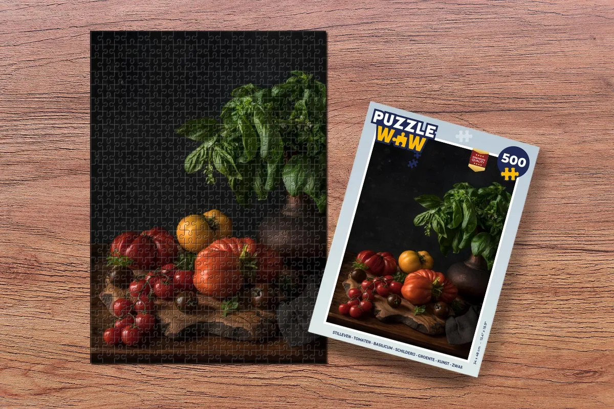 PuzzleWow Stilleven Tomaten Balsemien Legpuzzel 500 Stuks - Multicolor