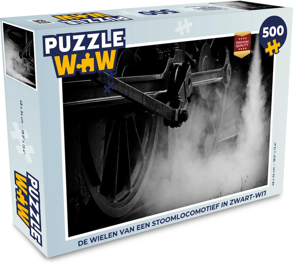 PuzzleWow Legpuzzel De wielen van een stoomlocomotief 500 Stuks