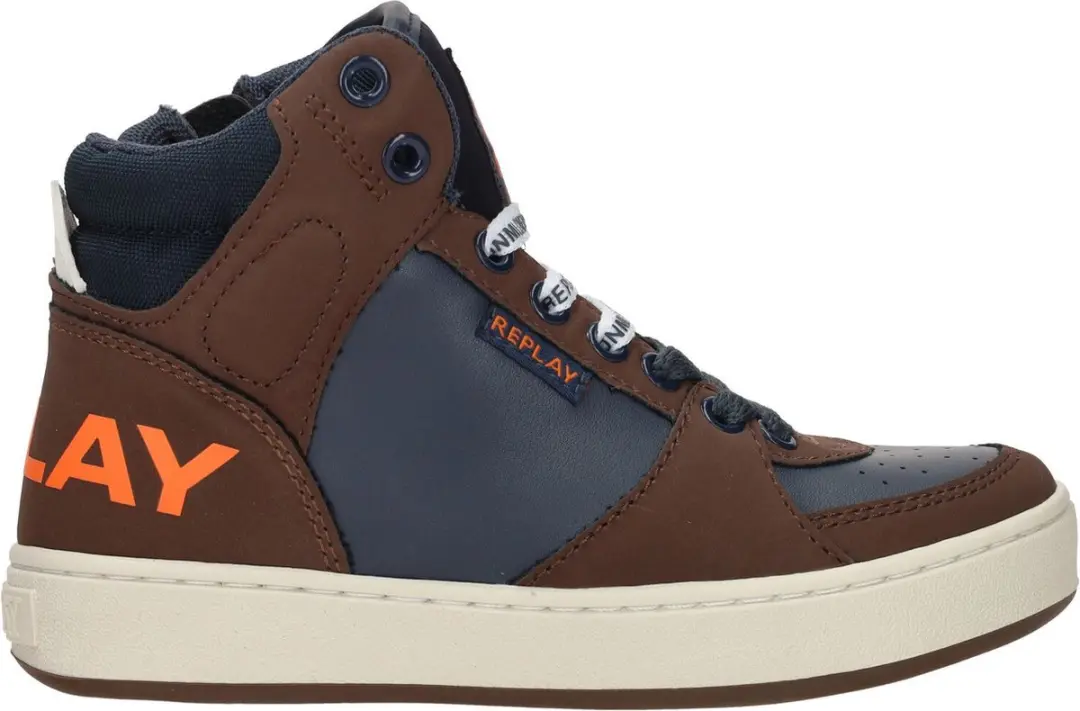Replay Cobra Hoge Sneakers Jongens - Blauw - Maat 39 - afbeelding 3 van 6