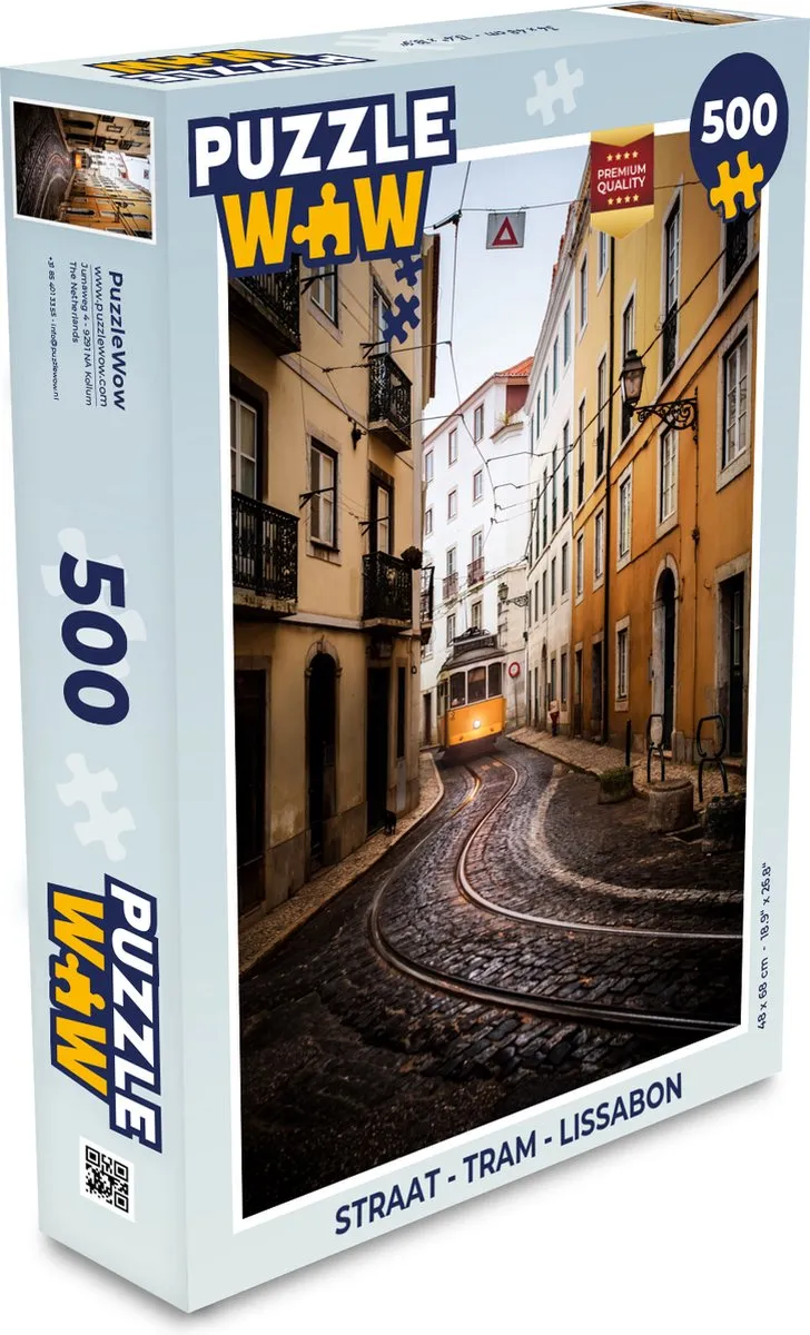 PuzzleWow Tram Lissabon Legpuzzel 500 Stuks