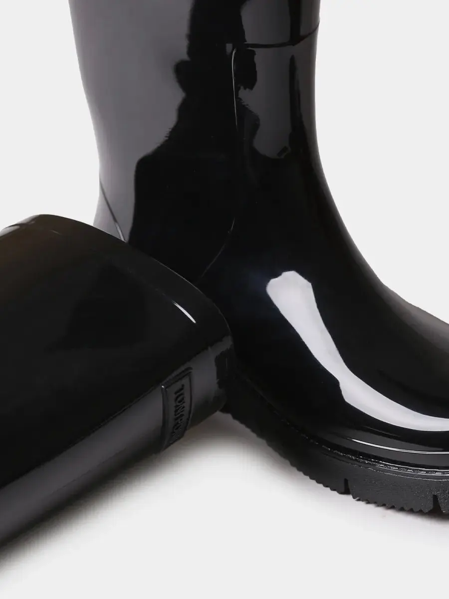 Damesregenlaars van rubber met een glanzende afwerking