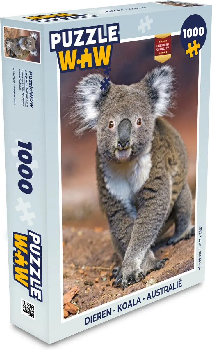 PuzzleWow Legpuzzel Dieren Koala Australië 1000 Stuks