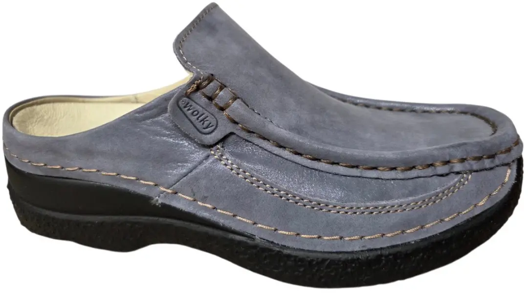 Wolky 0620236 826 Muilen Open Hiel Instappers Blauw Leer Dames