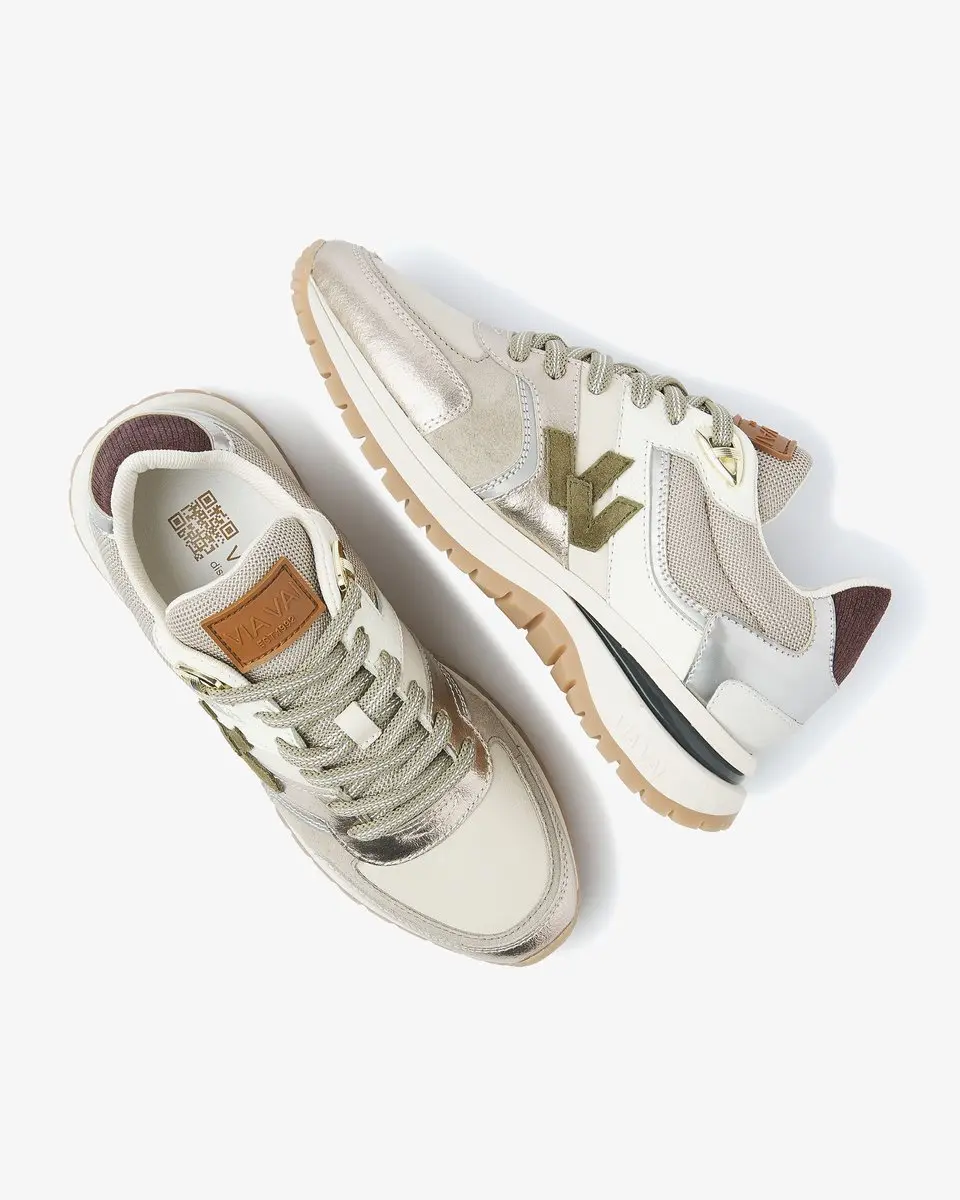 VIA VAI Usher Davina Sneakers - 37 - Beige/Metallic - afbeelding 4 van 6