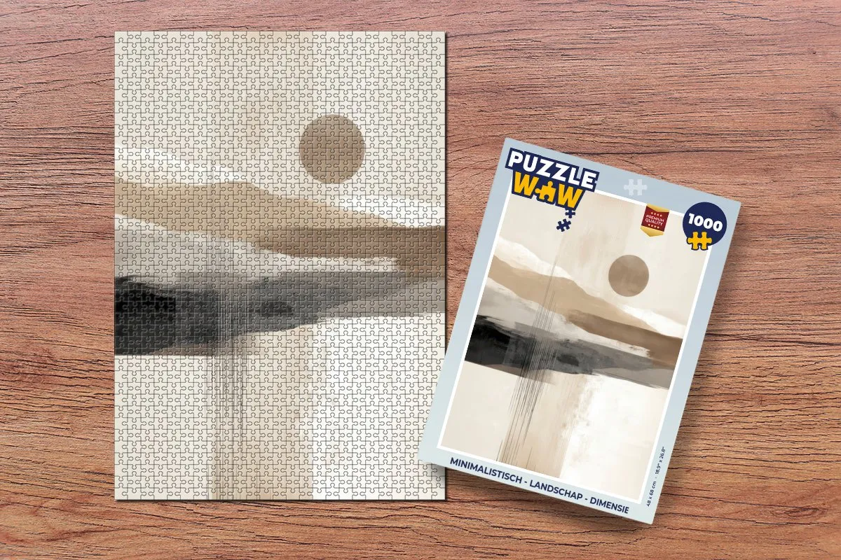 PuzzleWow Minimalistisch Landschap Puzzel 1000 Stuks