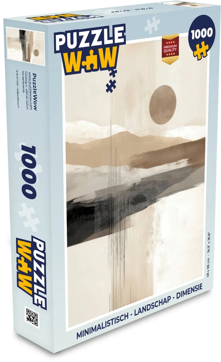 PuzzleWow Minimalistisch Landschap Puzzel 1000 Stuks