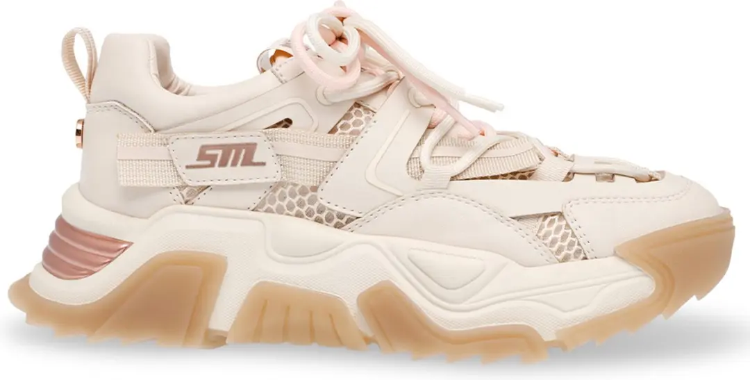 Steve Madden Kingdom-E Sneakers Laag - beige - Maat 38 - afbeelding 3 van 6