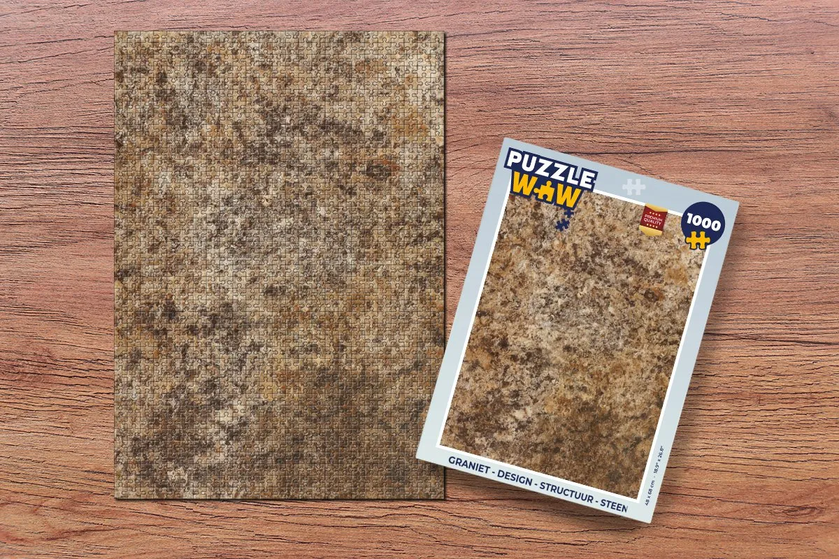 PuzzleWow Graniet Legpuzzel 1000 Stuks - Multicolor
