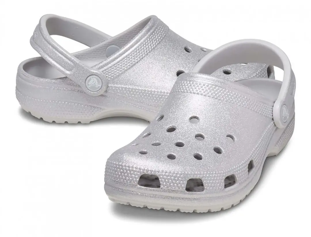 Crocs Classic Glitter Instappers 36/37 - Zilver - afbeelding 3 van 6