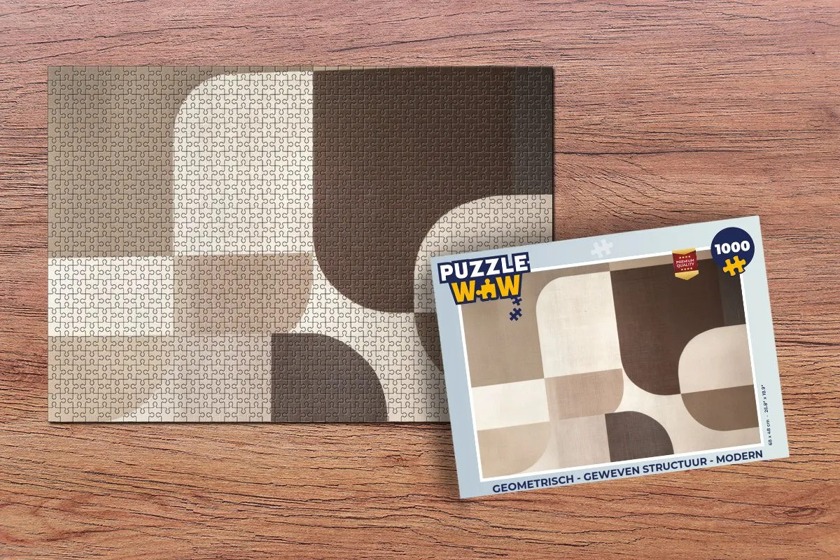 PuzzleWow Geometrisch Legpuzzel 1000 Stuks - Modern Vormen