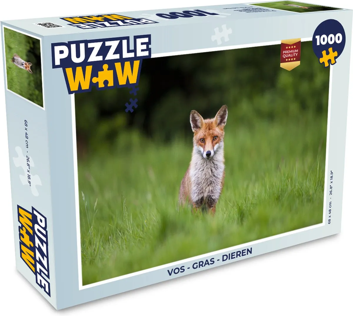 PuzzleWow Vos Gras Legpuzzel 1000 Stuks
