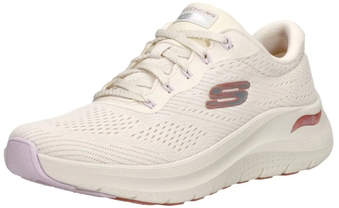 Skechers Arch Fit 2.0 Big League Dames Sneakers - 39 - Naturel - afbeelding 5 van 6