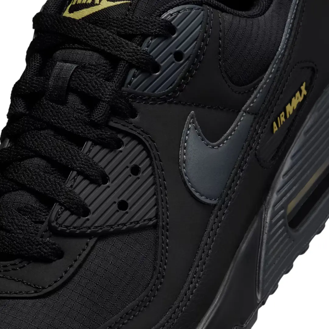 Nike Air Max 90 Heren Sneakers - Zwart/Buff Gold - afbeelding 5 van 6