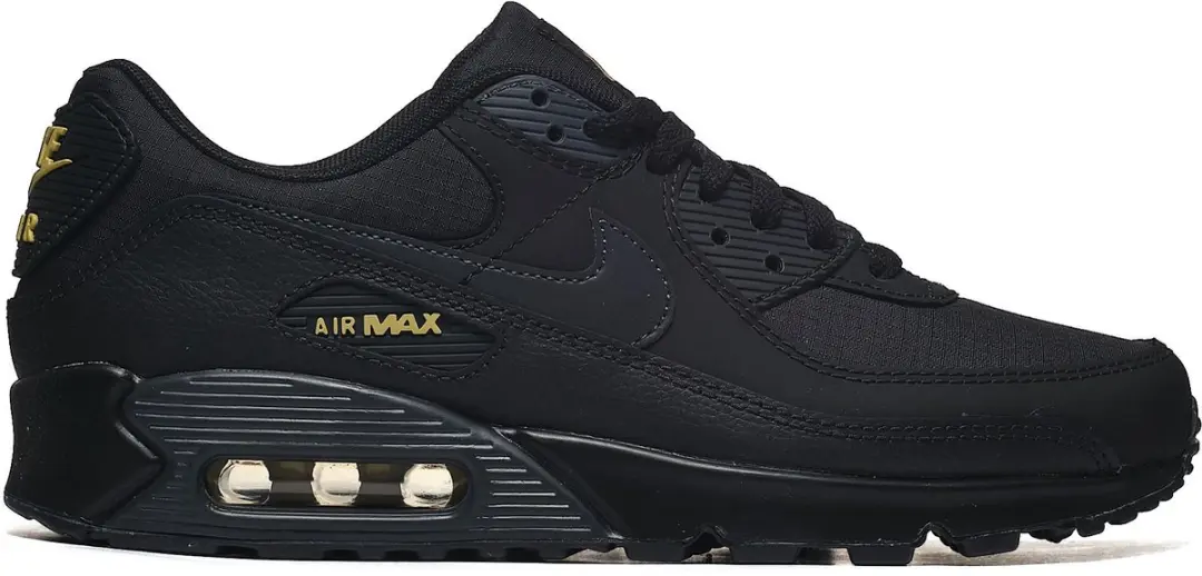 Nike Air Max 90 Heren Sneakers - Zwart/Buff Gold - afbeelding 2 van 6