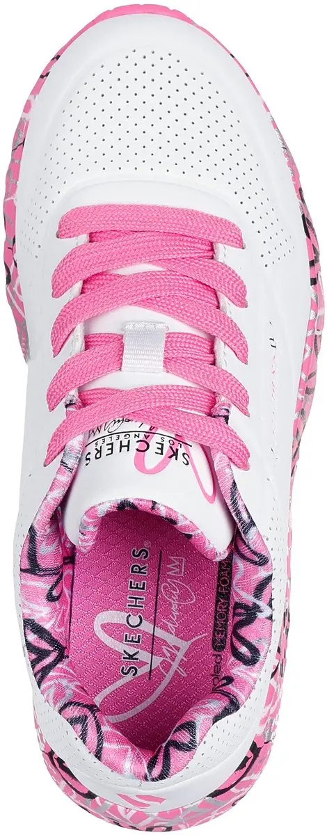 Skechers Uno Lite Sneakers Junior 33 - Wit/Rozig/Zilver/Zwart - afbeelding 5 van 6