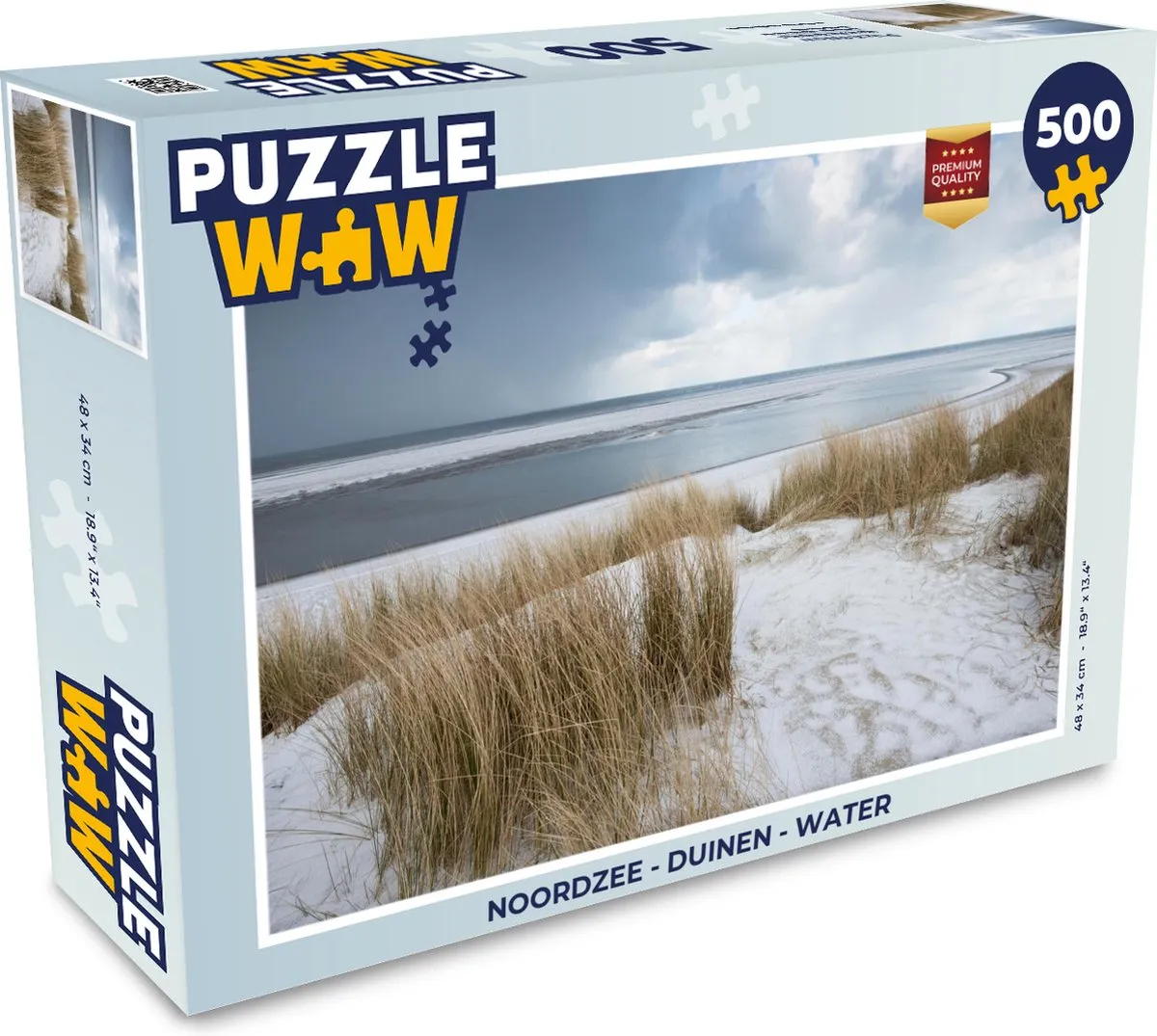 PuzzleWow Noordzee Duinen Water Legpuzzel 500 Stuks