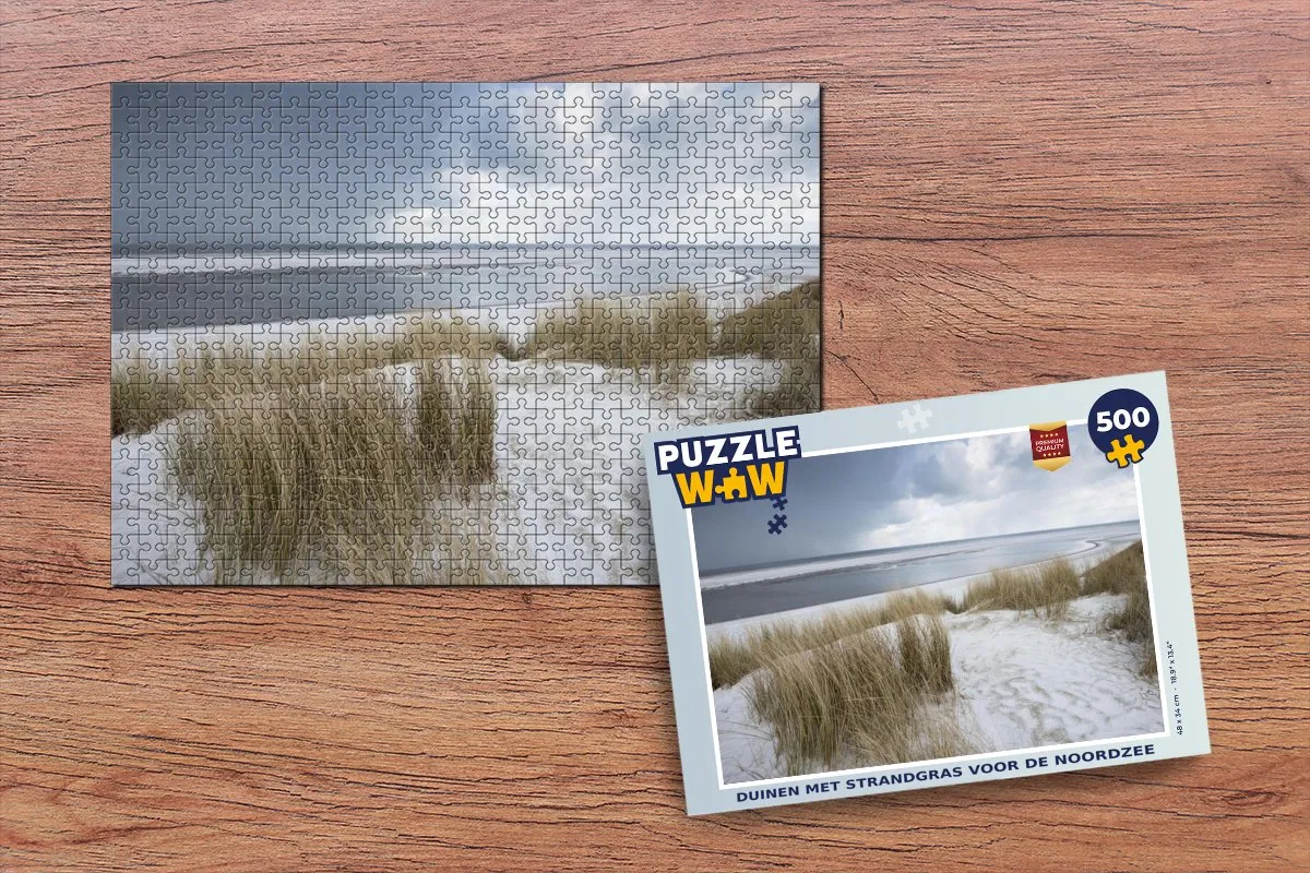 PuzzleWow Noordzee Duinen Water Legpuzzel 500 Stuks - Multicolor