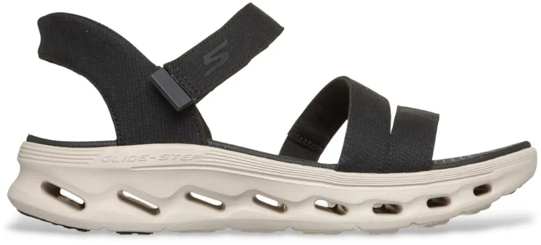 Skechers Slip-ins Go Walk Glide Step 2.0 Ella zwarte sandalen